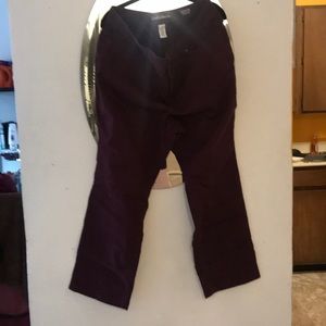 Burgundy jeans